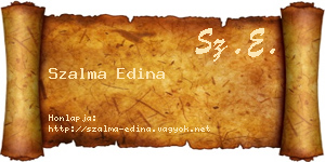 Szalma Edina névjegykártya
